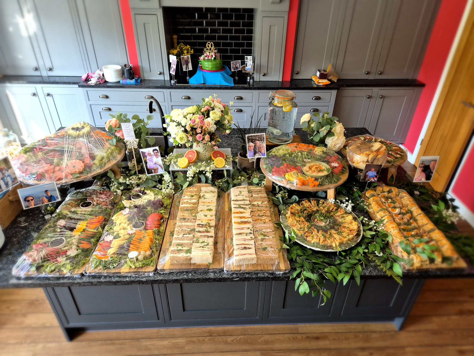 Birthday celebration spread